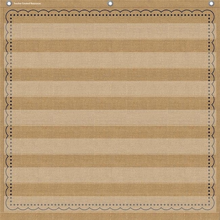 Roomfactory 7 Pocket Chart; Burlap - 28 x 28 in. RO293024